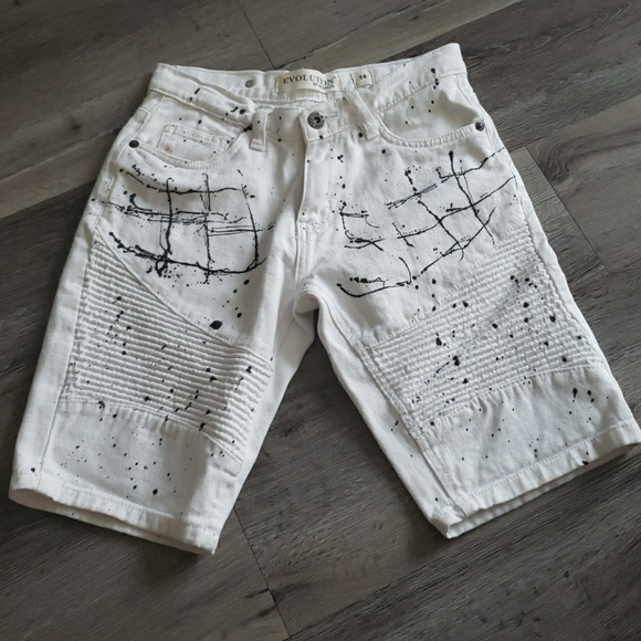 Evolution Other - Urban Jean Shorts Paint Dripped NWOT
